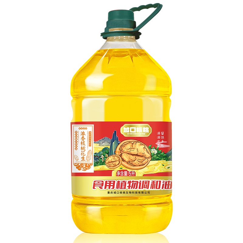 清香核桃花生油5升装 清香核桃花生油5升装